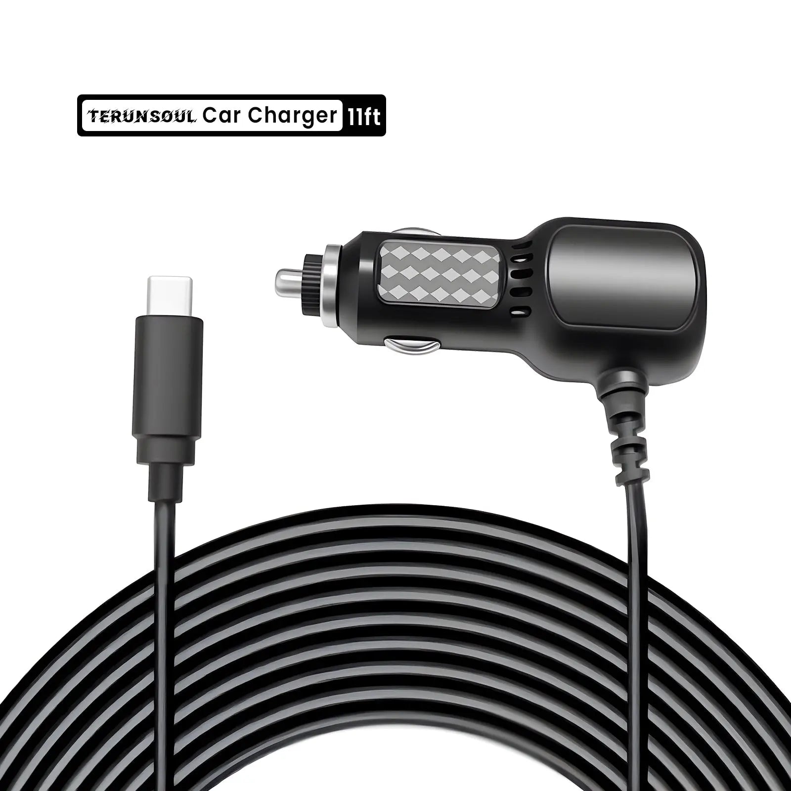 TERUNSOUL Dash Cam USB-C Car Charger(11ft) TERUNSOUL