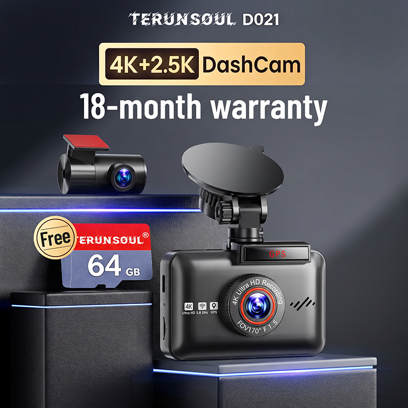 Introducing the TERUNSOUL D021: 4K Front + 2.5K Rear Dash Cam