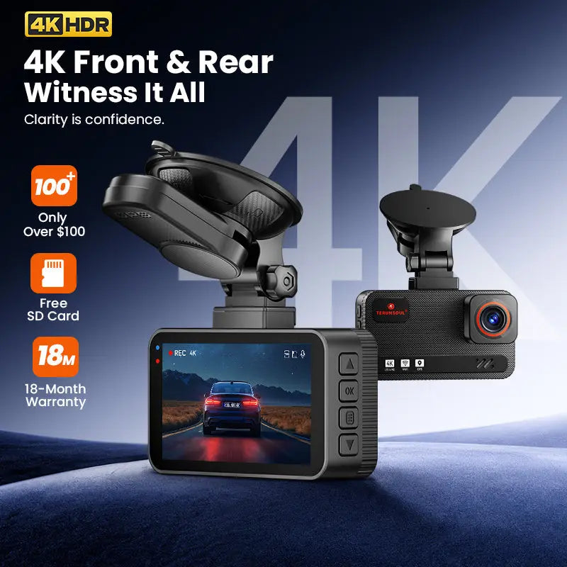 Terunsoul Dashcam 4K+4K