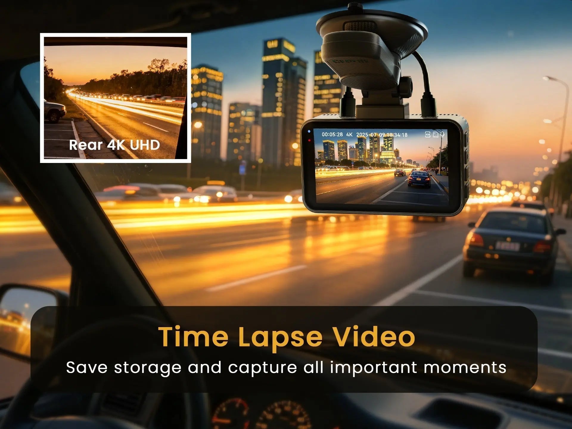 Terunsoul Dashcam 4K+4K