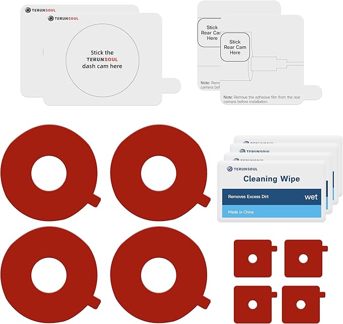 TERUNSOUL Double-Sided Adhesive Pads for Dash Cam Mount