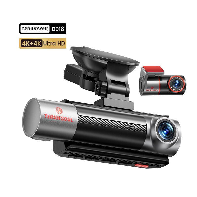 TERUNSOUL D018 Dash Cam 4K+4k+1080P 3-Channel